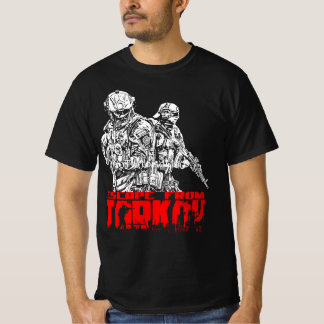 Camiseta Fuga de Tarkov Branco e Vermelho