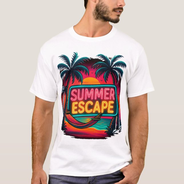 Camiseta Fuga de Verão sem fim - Aventura Ultrassada (Frente)