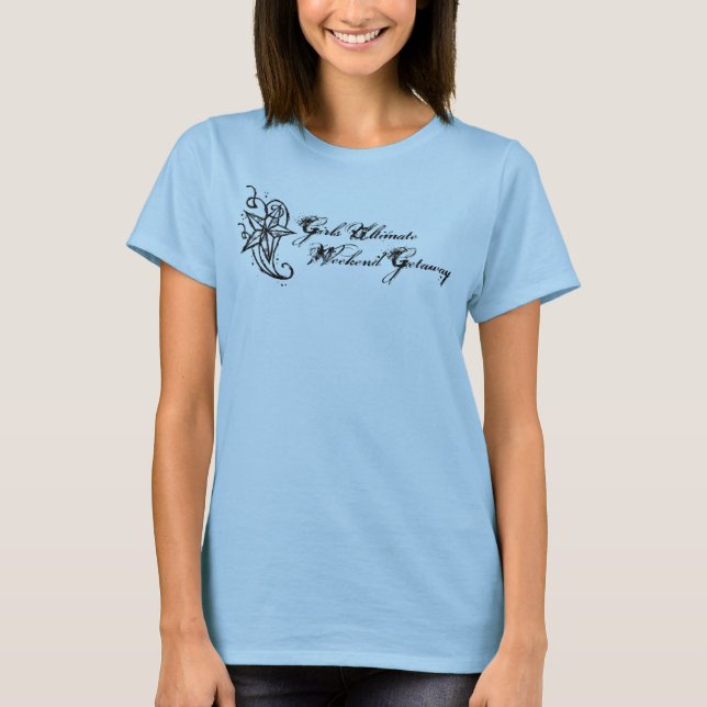 Camiseta Fuga final do fim de semana das meninas (Frente)