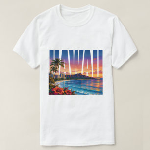 Camiseta Fuga para o Paraíso da Ilha da Praia Tropical do H