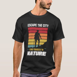 Camiseta FugaDeHiking Escapar da Cidade Encontre-se Na Natu