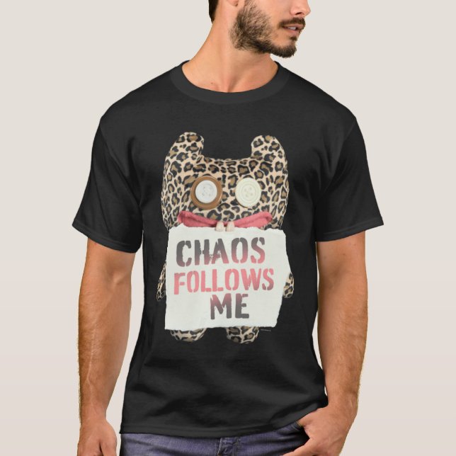 Camiseta Fuggler Chaos Follows Me Animal Print Monster Pull (Frente)