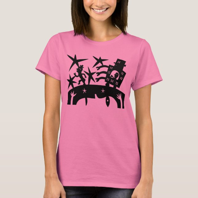 Camiseta Fugindo De Um Robô (Frente)