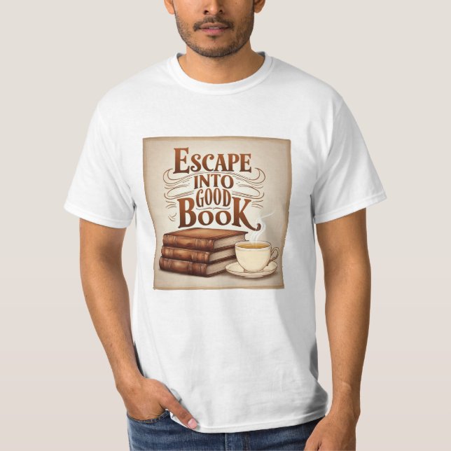 Camiseta Fugir para um bom livro (Frente)