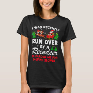 Camiseta Fui atropelado recentemente por uma rena, Natal en
