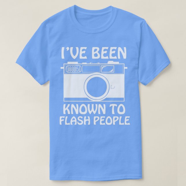 Camiseta Fui conhecido pelo Flash Pessoas Photoographic Pho (Frente do Design)