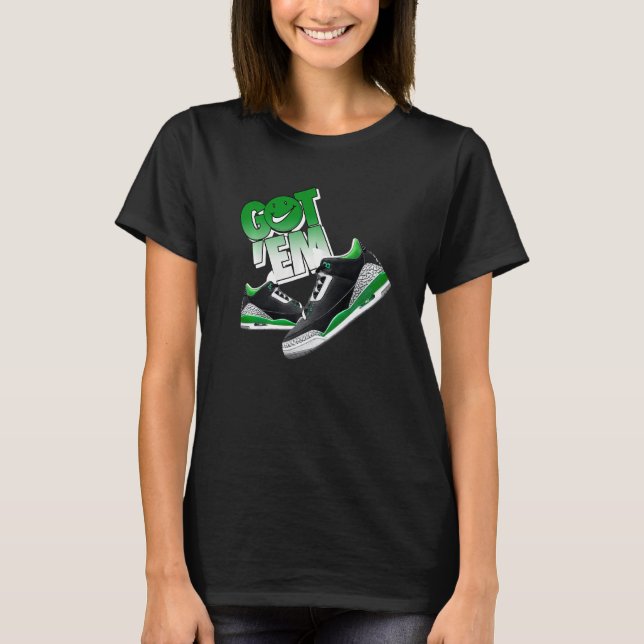 Camiseta Fui Feito Para Um Tee Verde De 3 Pinos, Pine Gre (Frente)