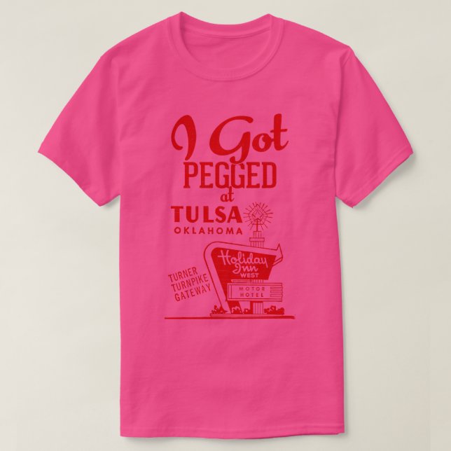Camiseta Fui Pegado No Feriado De Tulsa Oklahoma. (Frente do Design)