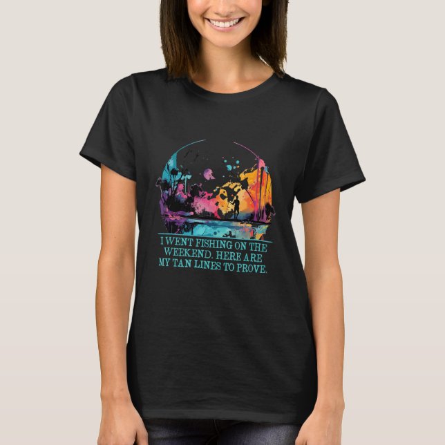 Camiseta Fui pescar no fim de semana Oceano Habi (Frente)
