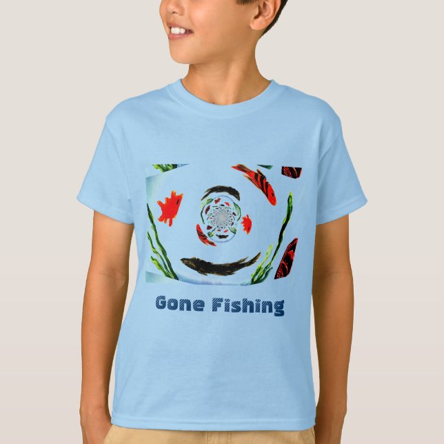 Camiseta "Fui Pescar" Peixe Engraçado (Frente)