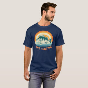 Camiseta Fui Pescar Perca do Sol Nascente ao Pôr do Sol