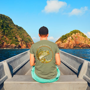 Camiseta Fui Pescar Truta Enorme Aceitando a Iscas Presente