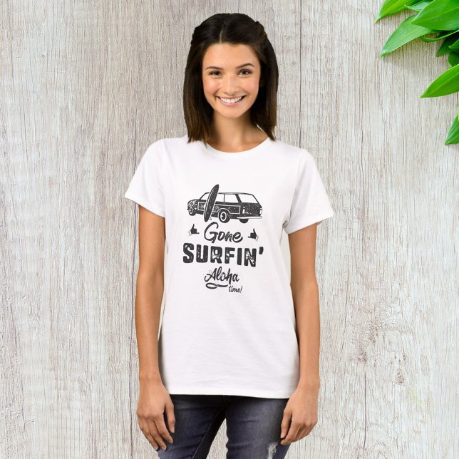 Camiseta Fui Surfar Hora Aloha (Criador carregado)