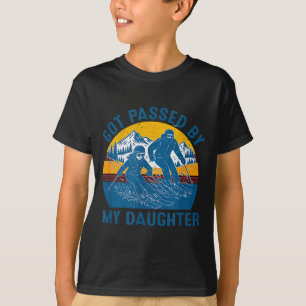 Camiseta Fui ultrapassado pela minha filha engraçado esquia