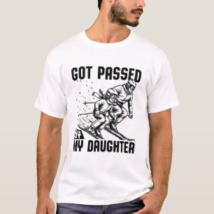 Camiseta Fui Ultrapassado pela Minha Filha Esquiando Divert