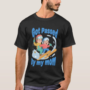Camiseta Fui Ultrapassado pela Minha Mãe Esquiando Viagem d