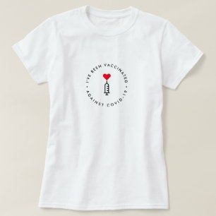 Camiseta Fui vacinado Covid-19 Agulhas cardíacas