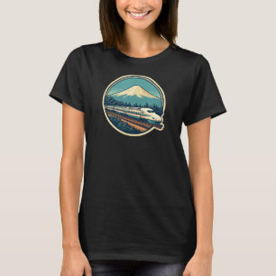 Camiseta Fuji Japonês Souvenir Shinkans do Monte Comboio de