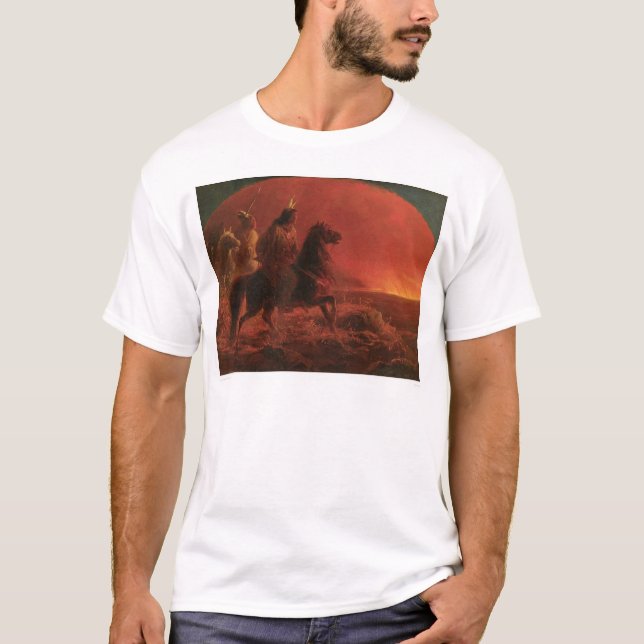 Camiseta Fujindo um fogo da pradaria (1868A) (Frente)