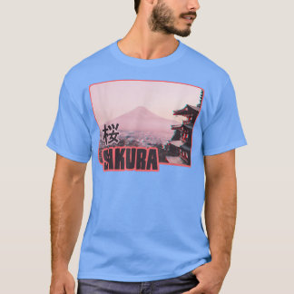 Camiseta Fujiyama Sakura Cherry Blossom Art para Cu Japonês