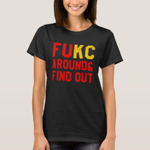 Camiseta FuKC em torno e descubra o ventilador retroativo d