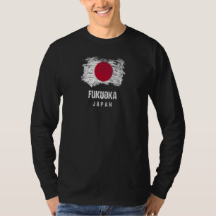Camiseta Fukuoka Japão Vacina Souvenir Bandeira Japonesa