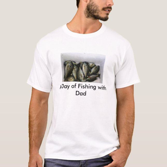 Camiseta ful mais fresco do bluegill, um dia da pesca com (Frente)