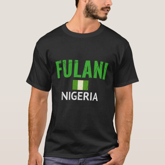 Camiseta Fulani  Fulbe Peul Fula Nigerian Flag (Frente)