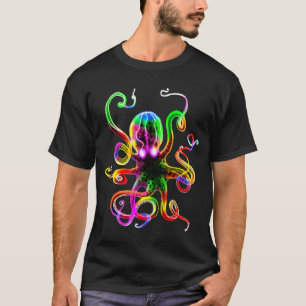 Camiseta Fulgor de Kraken do arco-íris