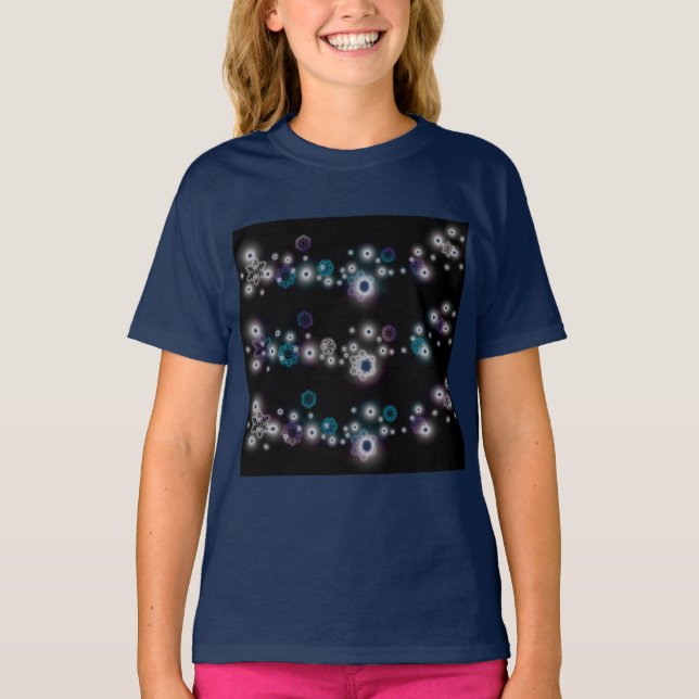 Camiseta Fulgor do floco de neve (Frente)