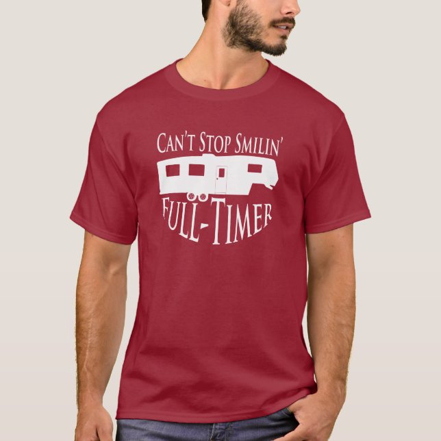 Camiseta Fulltimer do rv - 5o t-shirt da roda (Frente)