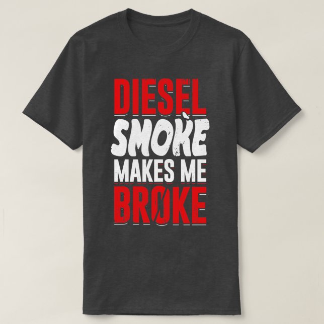 Camiseta Fumaça a diesel me deixa quebrada (Frente do Design)