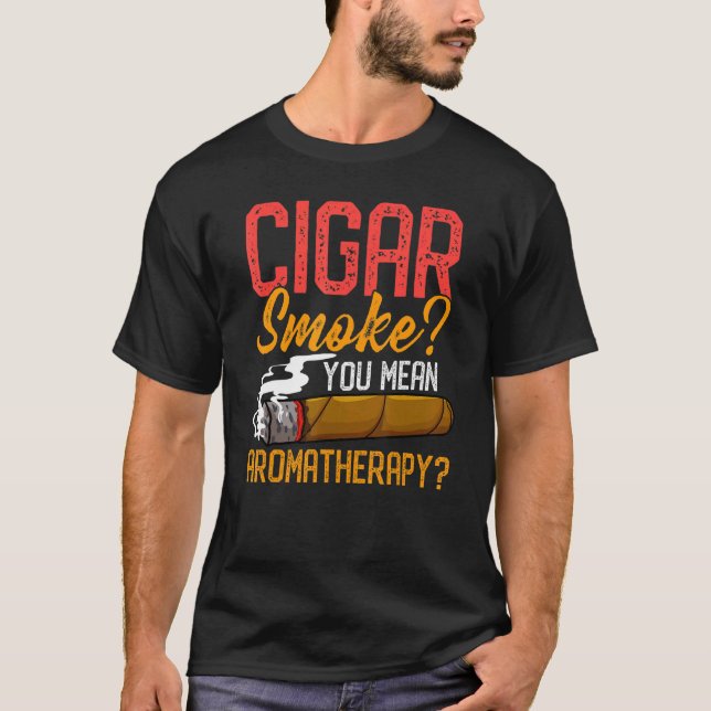 Camiseta Fumaça De Cigarro Quer Dizer Cota De Aromaterapia  (Frente)