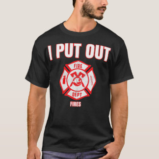Camiseta Fumaça De Halloween Engraçado Bombeiro Eu Apaguei