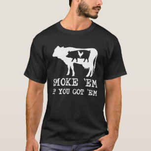 Camiseta Fumando Carne Grelhando Carne Churrasco Porco Vac