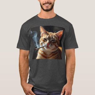 Camiseta Fumando lembrança de Geração de Gato Z Meme de Gat