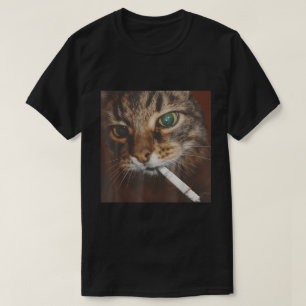 Camiseta Fumando Meme Gato