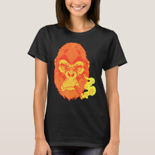 Camiseta Fumante De Charuto Significa Gorila Laranja De Car