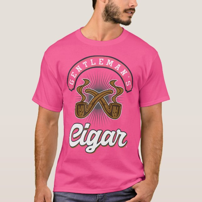 Camiseta Fumante De Tabaco Fuma Charuto De Cavalheiro (Frente)