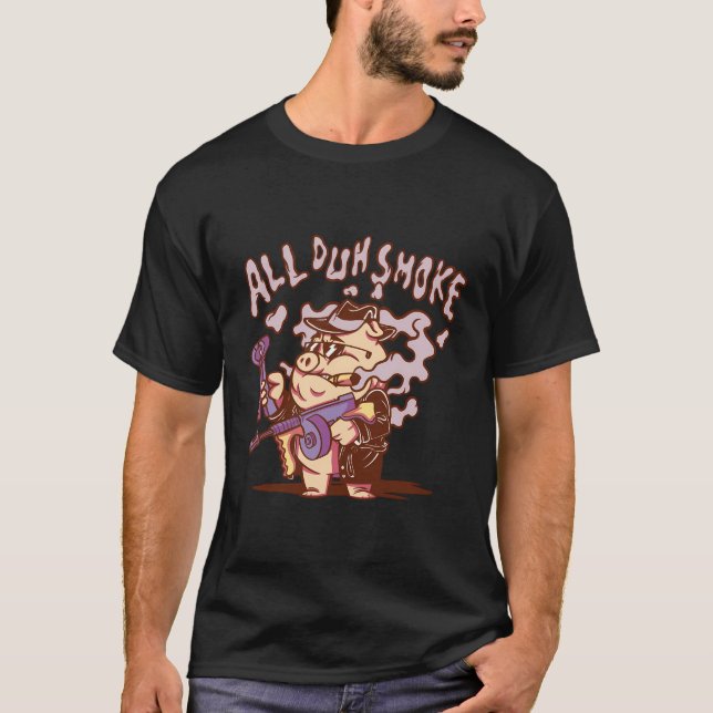 Camiseta Fumar Comida Engraçada (Frente)
