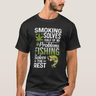 Camiseta Fumar Resolve Metade Dos Meus Problemas Pescar Res