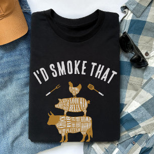 Camiseta Fumava aquele doce de carne de CHURRASCO engraçado