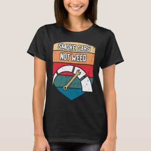 Camiseta Fume Carros Não Maconha Mecânico Citação Motivacio