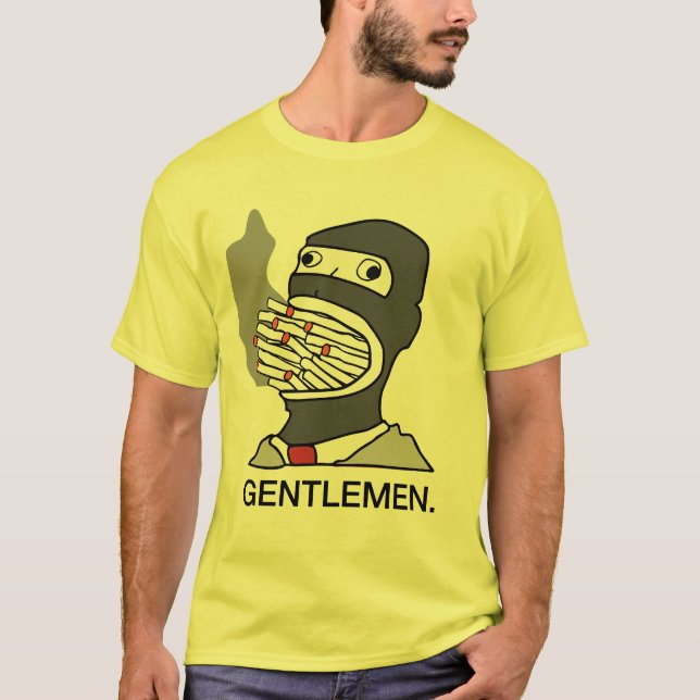 Camiseta fumo do espião dos cavalheiros (Frente)