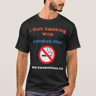 Camiseta Fumo parado com o t-shirt de Snus do sueco