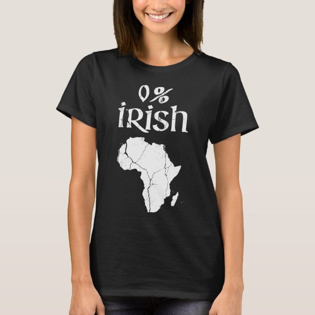 Camiseta Fun 0 Percent Irish African Apparel St Patricks (Frente)