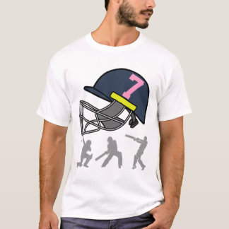 Camiseta Fun 7th Birthday Cricket Player Boys Kids 7 Year O