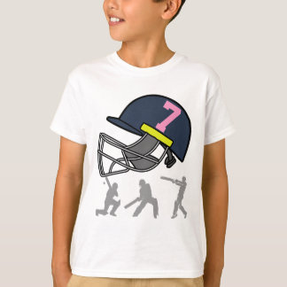 Camiseta Fun 7th Birthday Cricket Player Boys Kids 7 Year O