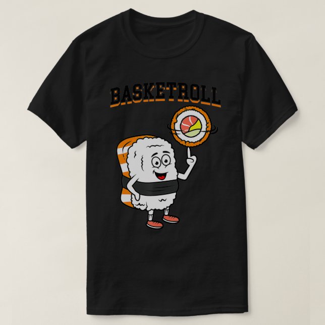 Camiseta Fun basketball sushi  (Frente do Design)
