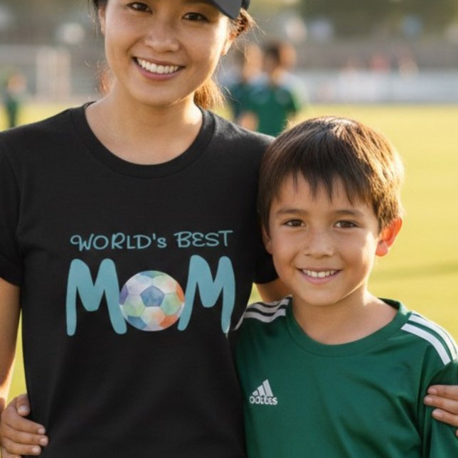 Camiseta Fun Black World's Best Soccer Mom Mother's Day  (Criador carregado)